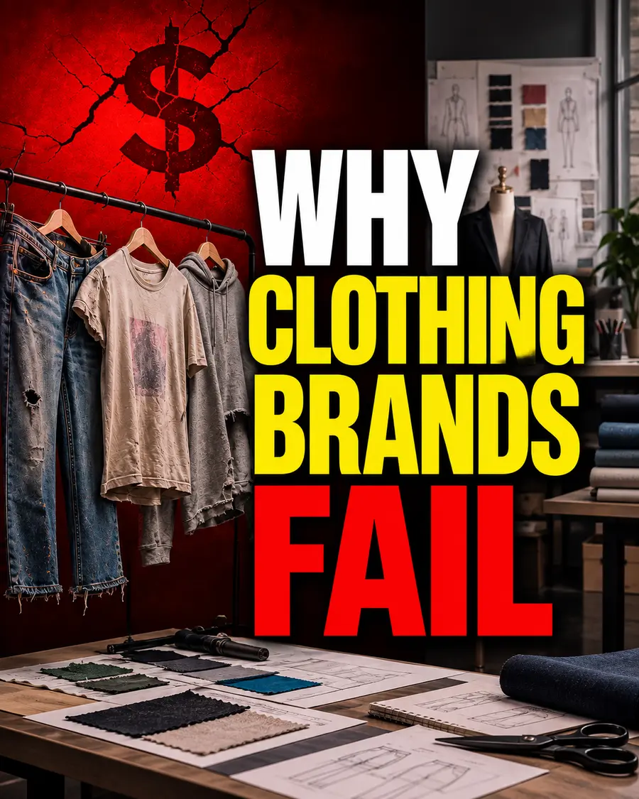 Conceptual illustration representing the causes of delay in clothing brand sampling and product development